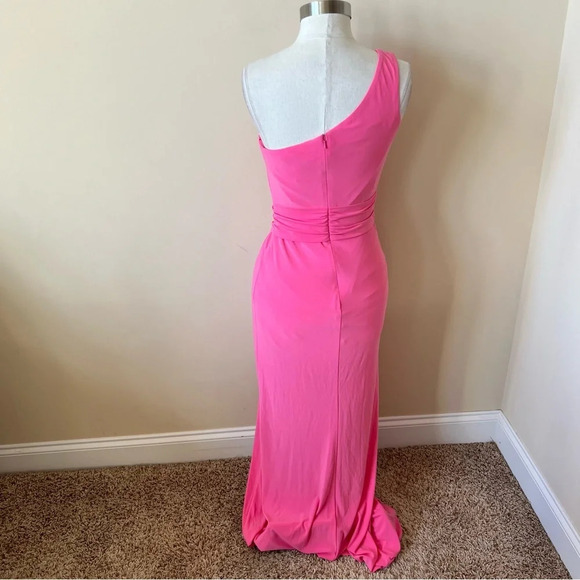 Mac Duggal Ieena 26581 One Shoulder Jersey Gown pink 17545 - Picture 6 of 14